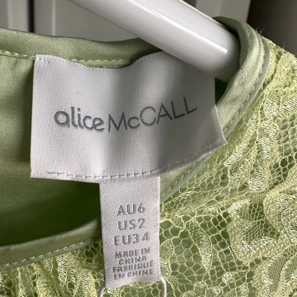NWT Alice McCall Vivienne Midi Dress Lettuce Green Size 2 - Picture 4 of 8